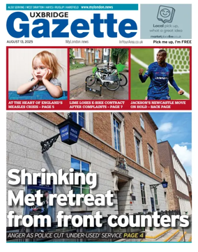 Cover of Uxbridge Gazette