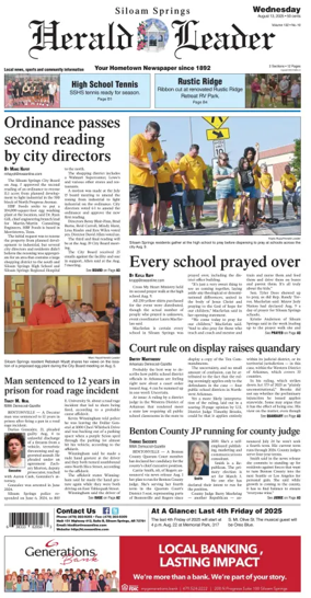 Cover of Siloam Springs Herald Leader
