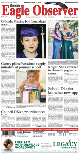 Cover of Westside Eagle-Observer