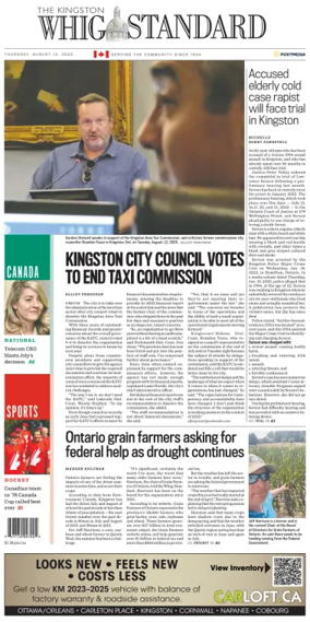 Cover of Kingston Whig-Standard