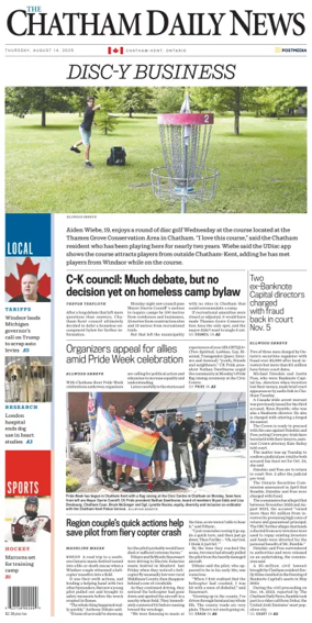 Cover of The Chatham Daily News