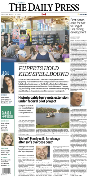 Cover of The Daily Press (Timmins)