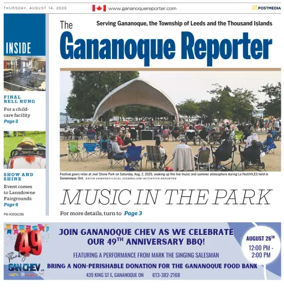 Cover of The Gananoque Reporter