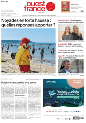 Cover of Ouest France (Rennes)