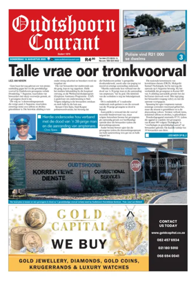 Cover of Oudtshoorn Courant
