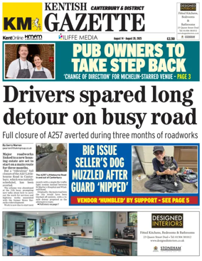Cover of Kentish Gazette Canterbury & District