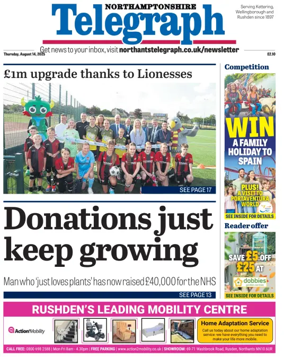 Cover of Northants Evening Telegraph