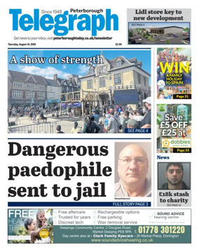 Cover of The Peterborough Evening Telegraph