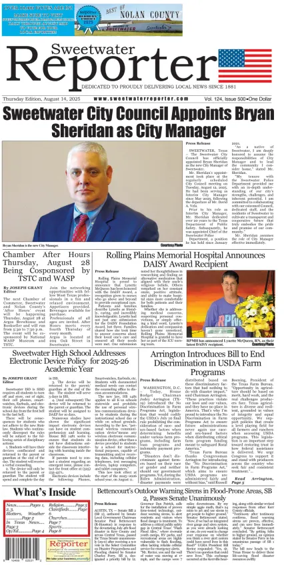 Cover of Sweetwater Reporter