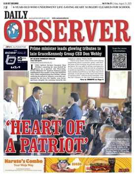 Cover of Daily Observer (Jamaica)