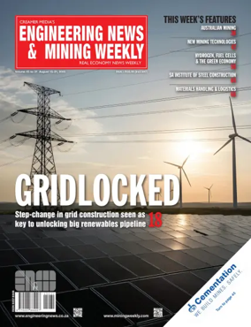 Cover of Engineering News and Mining Weekly