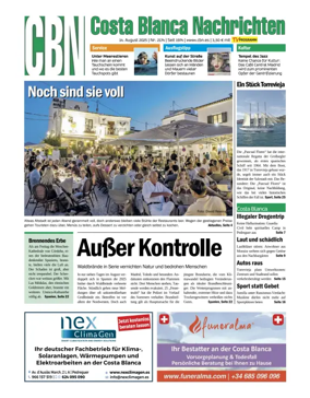 Cover of Costa Blanca Nachrichten