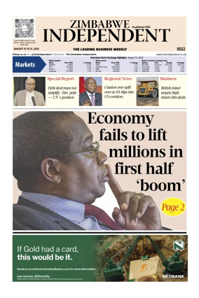 Cover of The Zimbabwe Independent