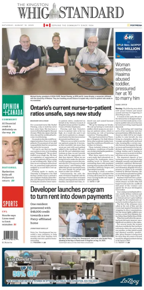 Cover of Kingston Whig-Standard