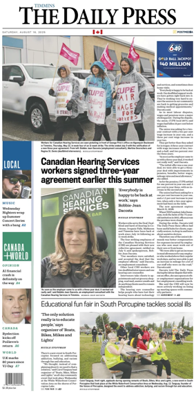 Cover of The Daily Press (Timmins)