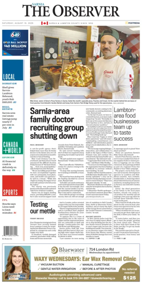 Cover of The Observer (Sarnia)