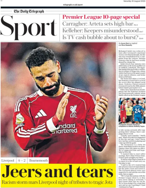 Cover of The Daily Telegraph - Sport Saturday