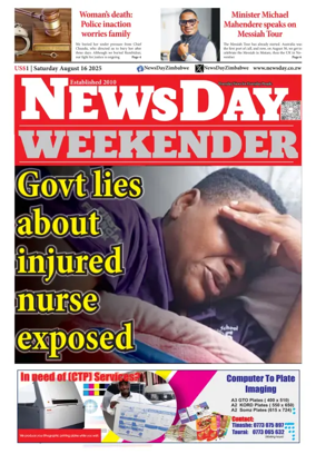 Cover of Newsday (Zimbabwe)