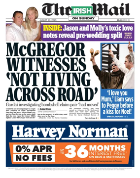 Cover of The Irish Mail on Sunday