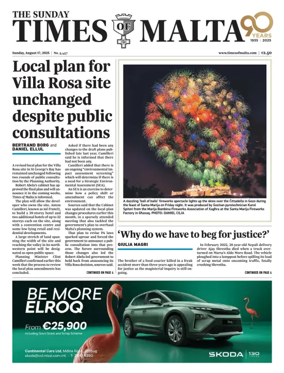 Cover of The Sunday Times of Malta