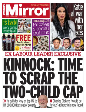 Cover of Sunday Mirror