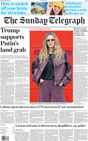 Cover of The Sunday Telegraph