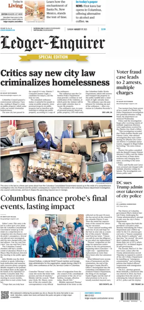 Cover of Ledger-Enquirer (Sunday)