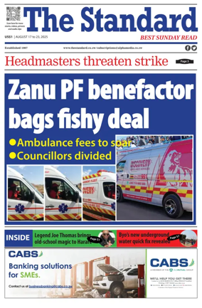 Cover of The Standard (Zimbabwe)