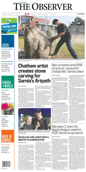 Cover of The Observer (Sarnia)