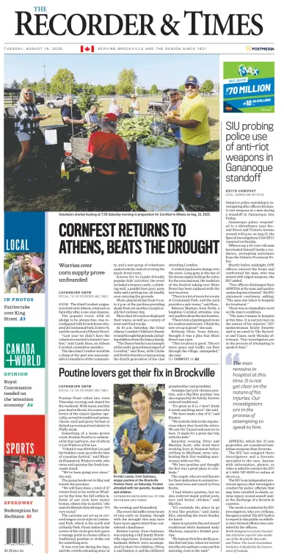 Cover of The Recorder & Times (Brockville)