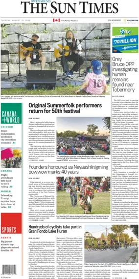 Cover of The Sun Times (Owen Sound)