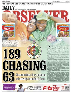 Cover of Daily Observer (Jamaica)