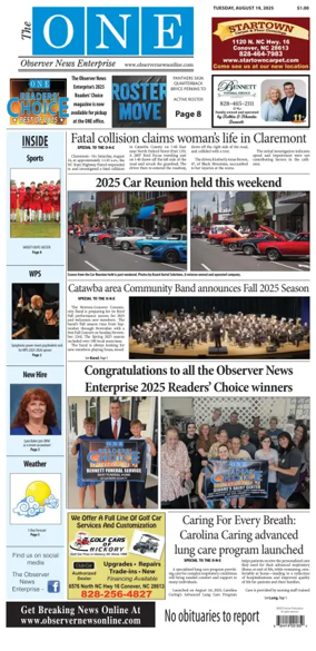 Cover of Observer News Enterprise