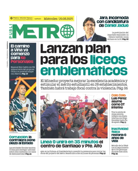 Cover of Publimetro Chile