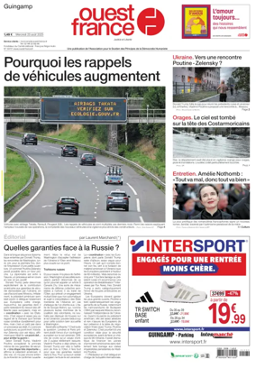 Cover of Ouest France (Guingamp)