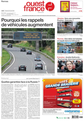 Cover of Ouest France (Rennes)