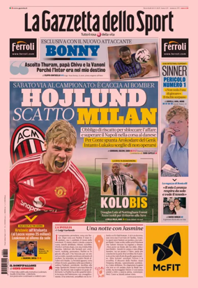 Cover of La Gazzetta dello Sport - Cagliari