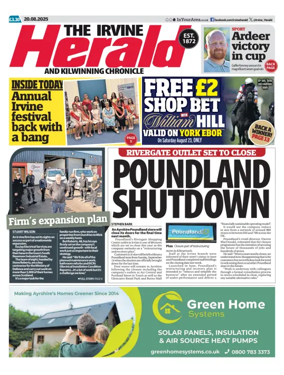 Cover of The Irvine Herald and Kilwinning Chronicle
