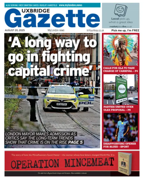 Cover of Uxbridge Gazette