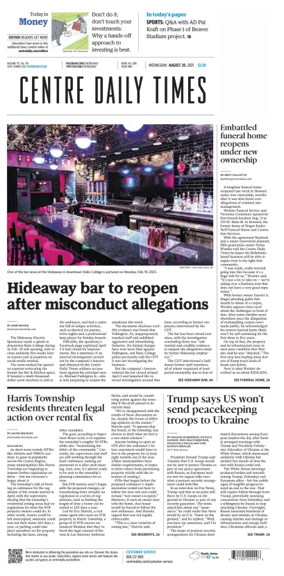 Cover of Centre Daily Times