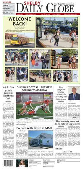 Cover of Shelby Daily Globe
