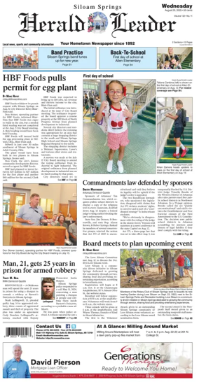 Cover of Siloam Springs Herald Leader