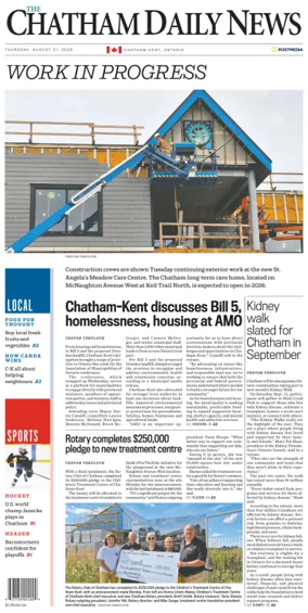 Cover of The Chatham Daily News