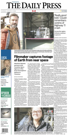 Cover of The Daily Press (Timmins)