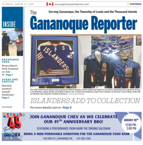 Cover of The Gananoque Reporter