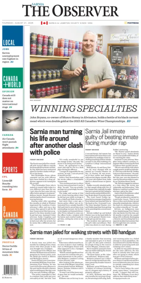Cover of The Observer (Sarnia)