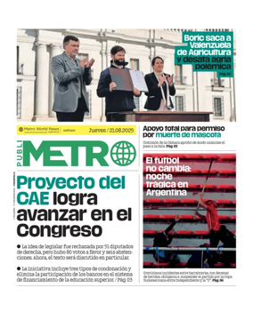 Cover of Publimetro Chile