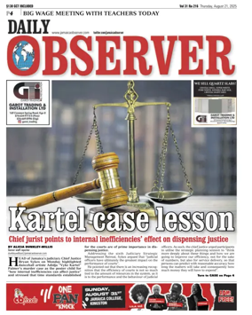 Cover of Daily Observer (Jamaica)