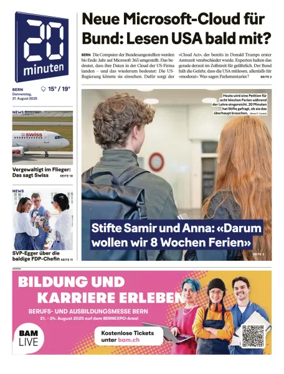 Cover of 20 Minuten - Bern