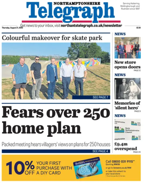 Cover of Northants Evening Telegraph